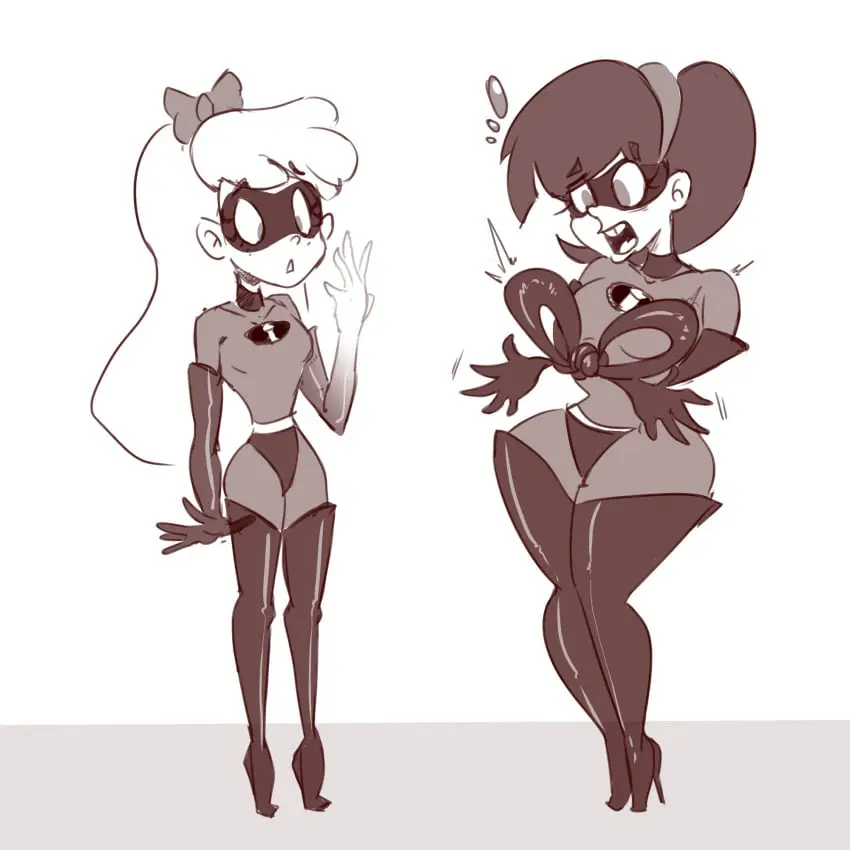 Image white_background,tagme,transformation,rule_63,the_incredibles,genderswap_(mtf),genderswap,implied_transformation,the_fairly_oddparents,timmy_turner,chloe_carmichael,slemka,timantha