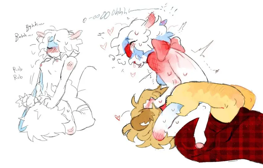 Image breasts,clothing,female,shirt,white_hair,oral,sex,duo,humanoid,digital_drawing_(artwork),digital_media_(artwork),hair,anthro,vaginal_penetration,looking_pleasured,orgasm,canid,canine,canis,domestic_dog,fur,mammal,enjoying,cunnilingus,sitting_on_another,2024,white_body,bovid,topwear,white_fur,heart_symbol,moan,caprine,sheep,blushing_profusely,facesitting,pattern_clothing,emanata,bow_ribbon,herding_dog,pastoral_dog,sheepdog,trans_woman,transfem,bleating,tremble_spikes,plaid,pattern_shirt,pattern_topwear,plaid_clothing,plaid_shirt,guard_dog_(hoofcoochie),hoofcoochie,plaid_topwear