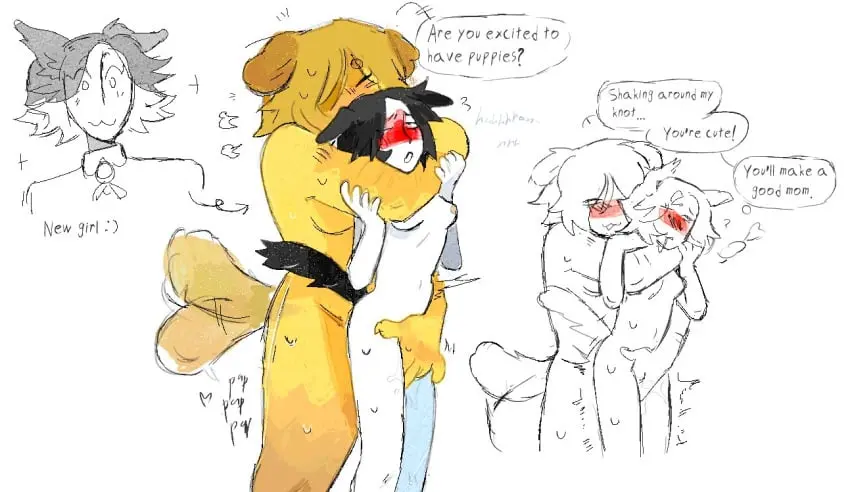 Image 1girls,blush,breasts,female,nipples,open_mouth,black_hair,tail,sex,1futa,futa_on_female,futanari,humanoid,intersex,digital_drawing_(artwork),digital_media_(artwork),happy,size_difference,text,vaginal_penetration,happy_sex,brown_hair,looking_pleasured,penetration,canid,canine,canis,domestic_dog,mammal,dog_girl,:3,sound_effects,english_text,female_penetrated,futadom,2024,sketch,femsub,knot,onomatopoeia,futa_penetrating,intersex_penetrating,smaller_penetrated,herding_dog,pastoral_dog,sheepdog,knotting,trans_woman,transfem,tail_motion,english_dialogue,intersex/female,tailwag,tremble_spikes,intersex_penetrating_female,implied_impregnation,futa/female,futa_penetrating_female,hand_on_crotch,guard_dog_(hoofcoochie),hoofcoochie,complement