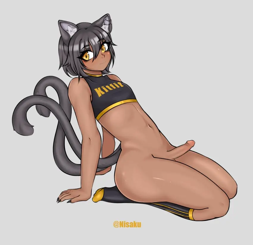 Image clothing,grey_hair,hi_res,1boy,male,penis,tail,yellow_eyes,humanoid,athletic,dark-skinned_male,dark_skin,femboy,sportswear,hair,asian_mythology,japanese_mythology,mythology,animal_humanoid,absurd_res,pose,pinup,genitals,mammal,shorts,cat_humanoid,feline,mammal_humanoid,felid,domestic_cat,felis,felid_humanoid,feline_humanoid,bottomwear,multi_tail,2_tails,athletic_wear,gym_bottomwear,gym_shorts,fitness,east_asian_mythology,youkai,dark-skinned_femboy,nekomata,dark-skinned_penis,nisaku