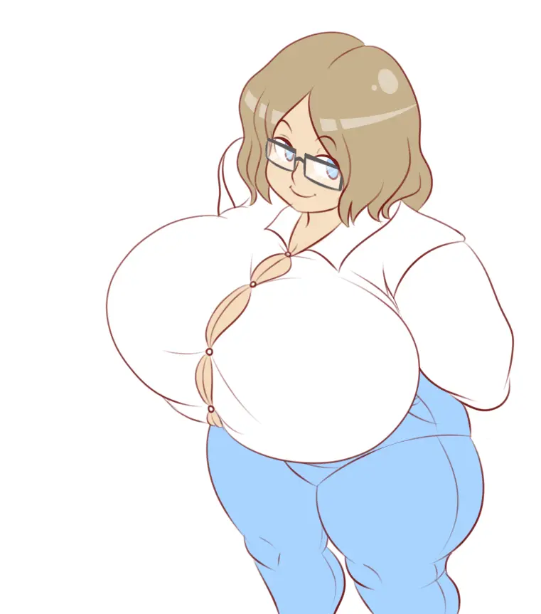 Image 1girls,big_breasts,breasts,female,glasses,huge_breasts,animated,top_heavy,breast_expansion,theycallhimcake