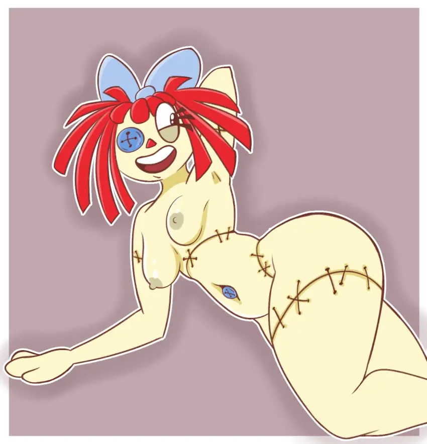Image 1girls,bow,breasts,female,female_only,nipples,solo,nude,red_hair,solo_female,nude_female,completely_nude,medium_breasts,naked,medium_hair,completely_nude_female,naked_female,stitches,doll,ragatha_(the_amazing_digital_circus),the_amazing_digital_circus,glitch_productions,bigshieldgardna,ragatha