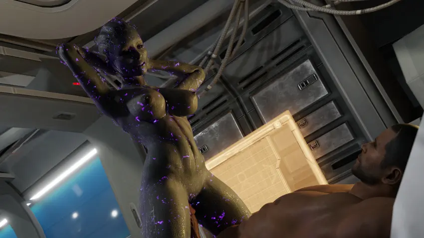 Image 1girls,female,human,1boy,male,straight,sex,3d,interspecies,alien,alien_girl,blue_skin,mass_effect,asari,mass_effect_2,mass_effect_3,commander_shepard,ardat-yakshi,john_shepard,maleshep,morinth,prederty