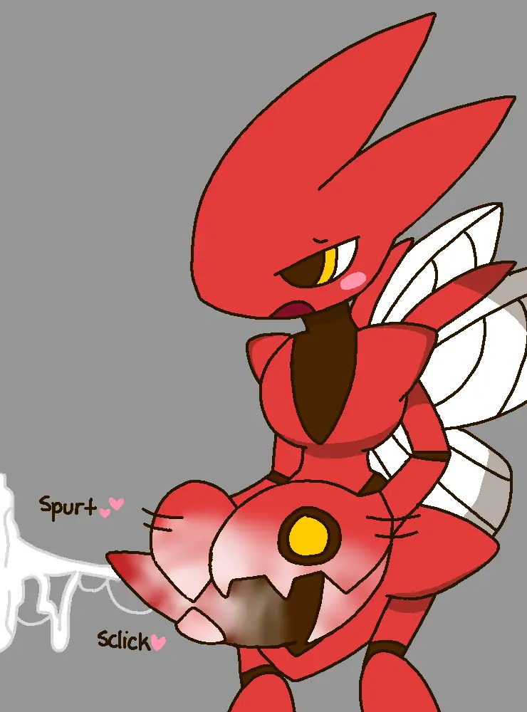 Image blush,simple_background,1boy,cum,male,penis,pokemon,pokemon_(species),yellow_eyes,male_only,wings,anthro,text,plain_background,self_upload,masturbation,insects,heart,english_text,red_skin,grey_background,pokémon_(species),metallic_body,cum_on_penis,generation_2_pokemon,tapering_penis,komatosse,pezi,insect_wings,pokemon_gsc,abdomen,insect_abdomen,scizor
