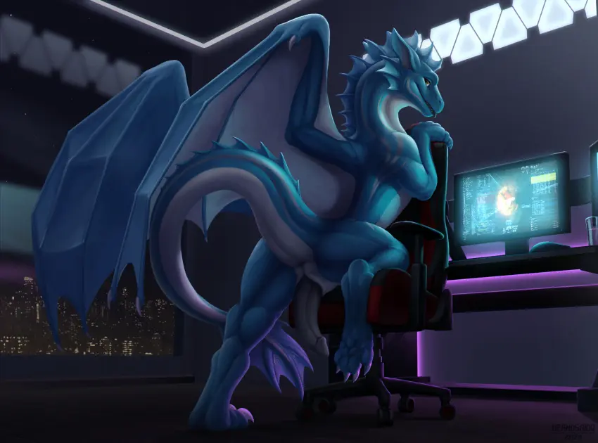 Image hi_res,looking_at_viewer,smile,solo,male,penis,tail,tongue_out,tongue,looking_back,wings,mythology,genitals,rear_view,scalie,animal_genitalia,mythological_creature,dragon,mythological_scalie,raised_tail,looking_back_at_viewer,feral,genital_slit,pawpads,blep,raised_leg,deanosaior