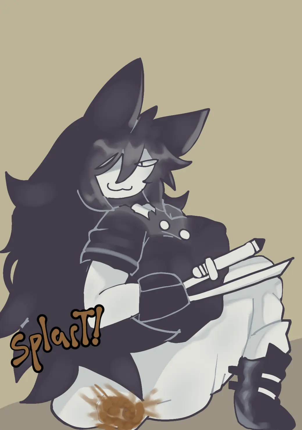 Image 1girls, breasts, clothed, clothing, female, shirt, ass, humanoid, hair, tagme, sitting, dominant_female, fundamental_paper_education, miss_circle_(fundamental_paper_education), scat, shitting, irougaki, soiling