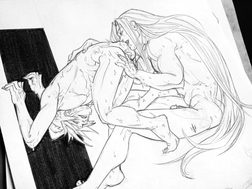Image male,2boys,male_only,yaoi,gay,final_fantasy,final_fantasy_vii,cloud_strife,sephiroth,loosensfw