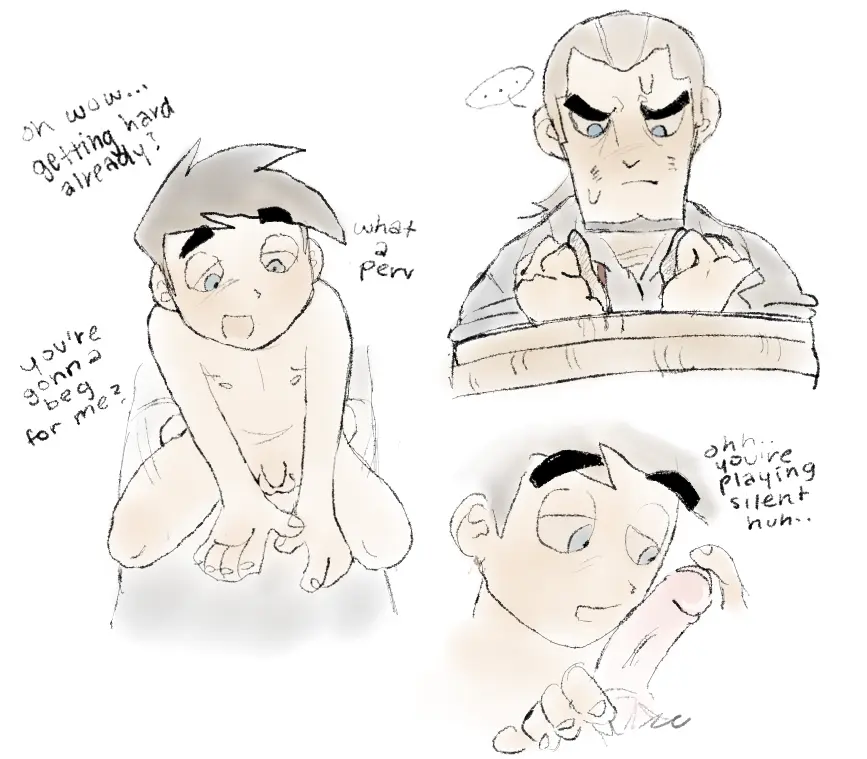 Image white_background,male,male_only,yaoi,gay,gay_sex,danny_phantom,danny_fenton,pompouspep,vlad_masters,nsfwmilkz