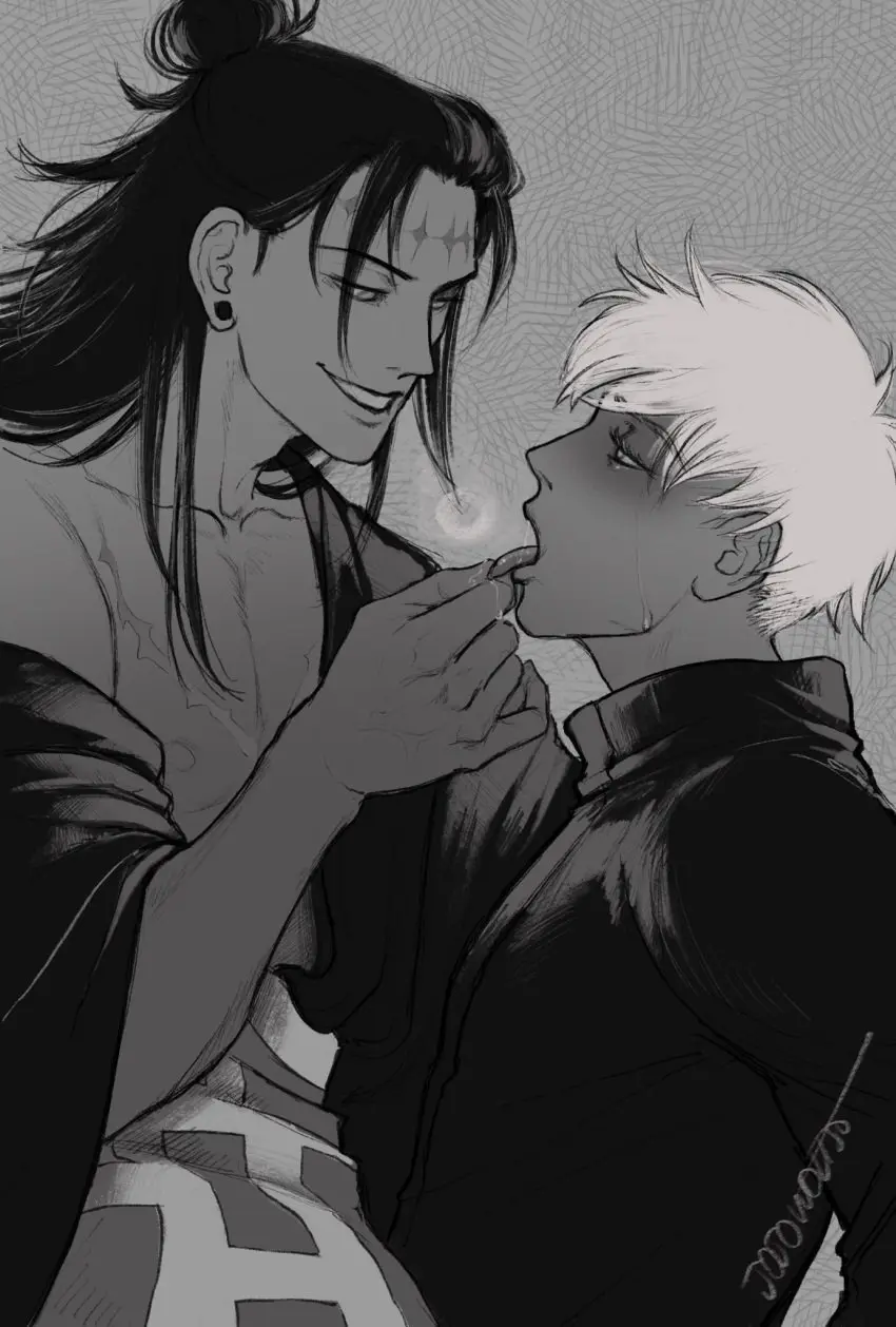 Image male,2boys,male_only,yaoi,gay,jujutsu_kaisen,kenjaku,satoru_gojo,jojowolist