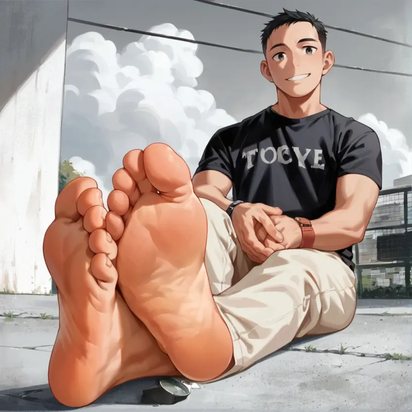 Image male,feet,ai_generated,male_only,foot_fetish,gay,male_foot_fetish,foot_focus,male_feet,gay_male