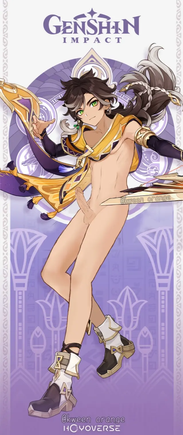 Image 1boy,male,nude,penis,male_only,nude_male,genshin_impact,dick,solo_male,boy,sethos_(genshin_impact),kweenorange