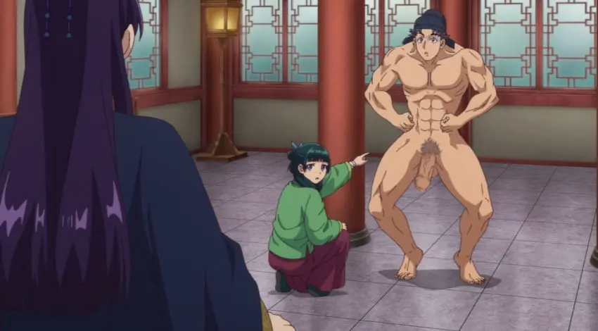Image female,male,nude,yaoi,tagme,yaoi_with_female_audience,boy,yaoi_with_male_audience,edited_official_artwork,kusuriya_no_hitorigoto,lihaku_(kusuriya_no_hitorigoto)