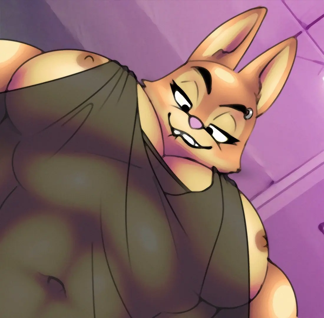 Image female,looking_at_viewer,1boy,male,muscular,muscular_male,naked,looking_down,alternate_version_available,solo_male,orange_skin,fox,orange_fur,rule_63,naked_male,genderswap_(ftm),fox_humanoid,dreamworks,genderswap,diane_foxington,the_bad_guys,universal_studios,buff,doodle,ftm_transformation,dracojeff,female_head/male_body