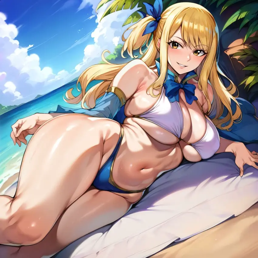 Image 1girls,big_breasts,breasts,female,large_breasts,nipples,sweat,bikini,thick_thighs,thighs,ai_generated,huge_breasts,busty,curvy,curvy_body,curvy_female,curvy_figure,alternate_breast_size,curvaceous,sweating,sweaty,sweaty_body,sweaty_breasts,venus_body,fairy_tail,bostin,lucy_heartfilia