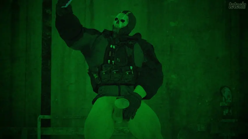 Image male,penis,muscular,male_only,yaoi,huge_cock,gay,bara,selfie,male_focus,big_dick,taking_picture,call_of_duty,call_of_duty_modern_warfare_2_(2022),ghost_(modern_warfare_2),simon_riley,taking_selfie,simon_ghost_riley,tetesin,dick_pic,night_vision