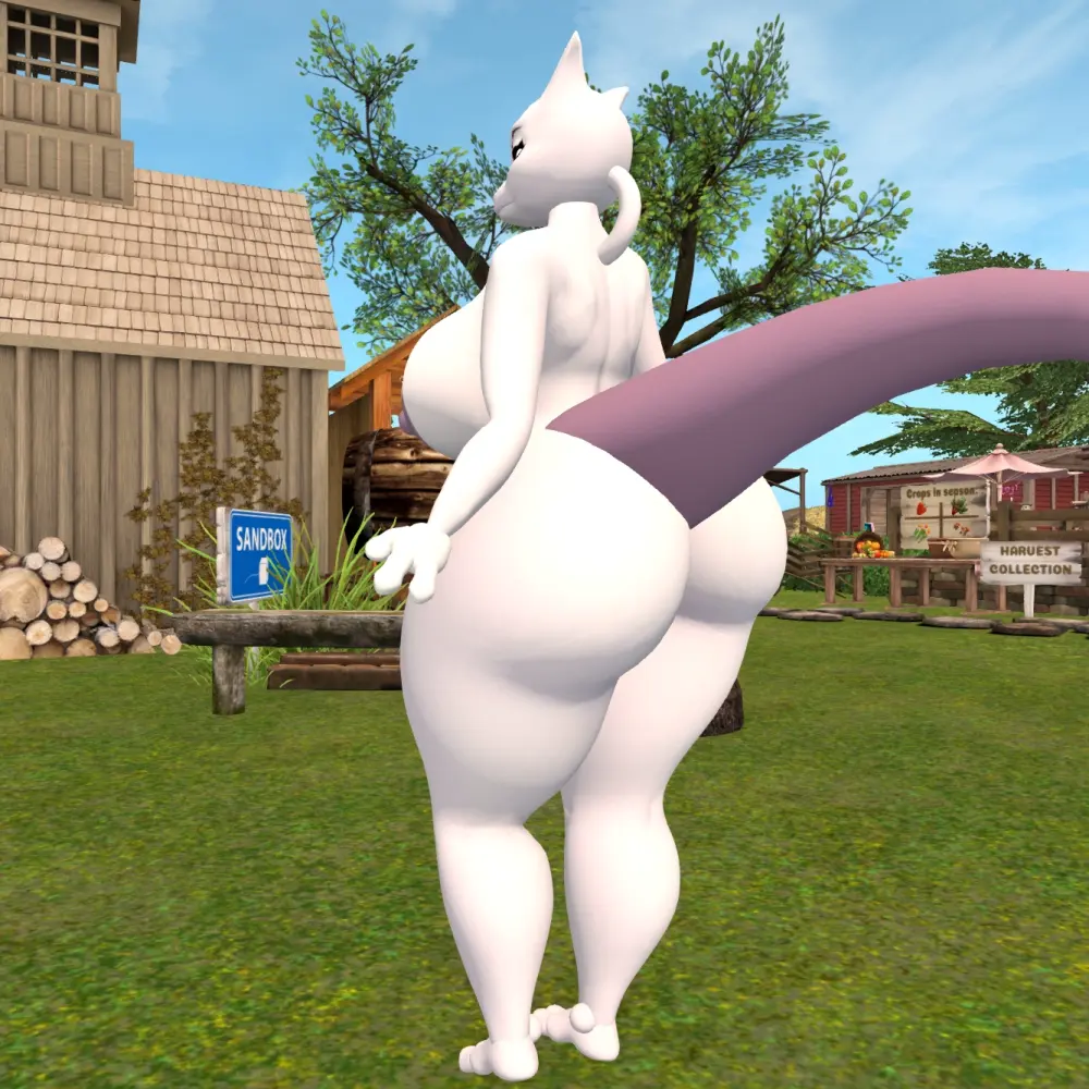 Image big_breasts,breasts,female,nipples,pokemon,pokemon_(species),big_ass,bubble_butt,huge_ass,thick_thighs,wide_hips,huge_breasts,mewtwo,second_life,ferialexonar