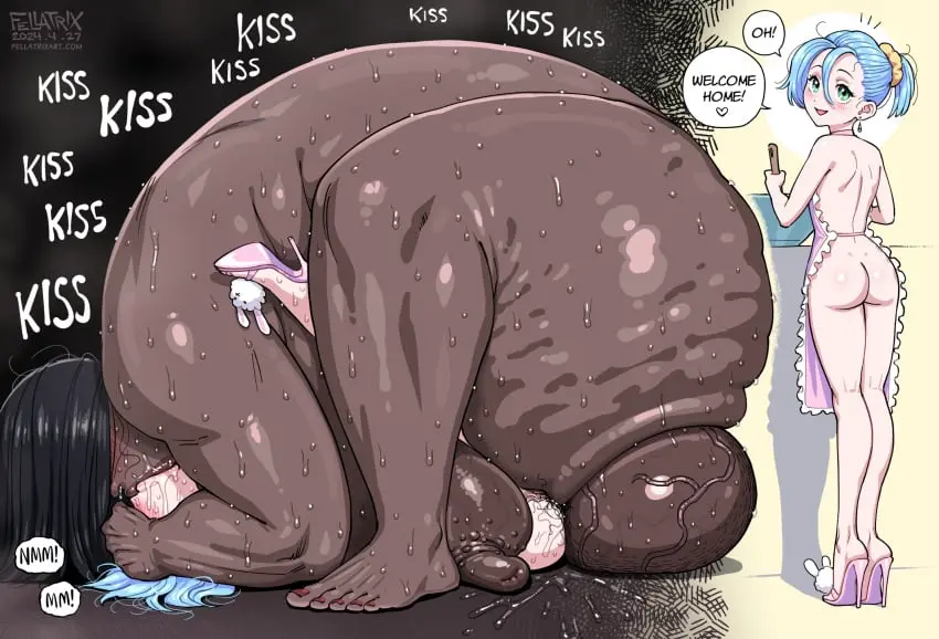 Image blush,breasts,female,light_skin,looking_at_viewer,black_hair,blue_hair,short_hair,sweat,earrings,huge_ass,looking_back,sex,1futa,futa_on_female,futanari,intersex,ponytail,dark_skin,feet,artist_name,side_view,balls,from_behind,huge_breasts,text,green_eyes,tied_hair,original,original_character,testicles,vaginal_penetration,couple,vaginal_sex,dark-skinned_female,saliva,sweatdrop,pubic_hair,bigger_female,hair_between_eyes,couple_(romantic),legs_up,heels,high_heels,open_toe_shoes,scrunchie,heart,spoken_heart,apron,skinny,skinny_girl,english_text,female_pubic_hair,sweating,sweaty,sweaty_body,large_balls,dark-skinned_futa,kissing,wife,toenail_polish,artist_logo,speech_bubble,dated,blush_lines,saliva_drip,saliva_trail,painted_nails,larger_female,pubes,english,mating_press,vaginal,large_nipples,blushing,messy,toenails,hand_on_another's_head,bigger_penetrating_smaller,bob_cut,red_nails,wife_and_wife,messy_hair,apron_only,red_nail_polish,very_sweaty,dimples_of_venus,ball_squeeze,ugly_bastard,veiny_balls,veiny_testicles,veiny_breasts,larger_futa,artist_website,pom_poms,bigger_dom,kissing_while_penetrated,behind_view,cellulite,naked_apron,pink_heels,red_toenails,overweight_futa,painted_toenails,kiss,pink_apron,red_toenail_polish,fellatrix,updo,from_behind_angle,cocksleeve,excessive_sweat,annabelle_(fellatrix),balls_squeeze,bunny_ornament,daisy_(fellatrix),pink_high_heels,yellow_scrunchie