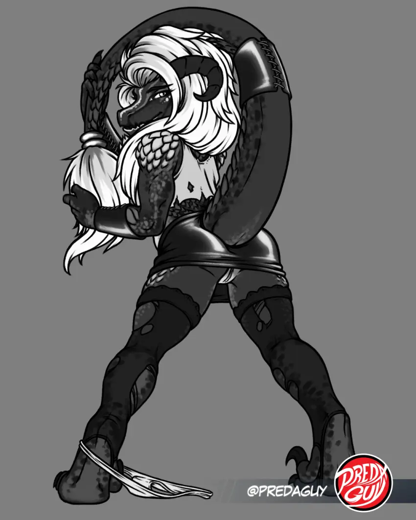 Image clothed,clothing,female,hi_res,looking_at_viewer,shirt,solo,tail,panties,underwear,big_hair,looking_back,seductive,hair,anthro,mythology,stockings,skirt,fur,horn,panties_down,partially_clothed,legwear,scalie,tank_top,fluffy,fluffy_chest,fluffy_tail,markings,mythological_creature,topwear,dragon,mythological_scalie,raised_tail,fluffy_hair,furred_dragon,furred_scalie,torn_clothing,armor,bottomwear,bracers,upskirt,spots,spotted_body,panties_around_one_leg,spotted_markings,slight_smile,underwear_down,leather,leather_clothing,torn_legwear,curved_horn,clothing_around_one_leg,torn_topwear,underwear_around_one_leg,scuted_arms,scutes,leather_skirt,holding_tail,upskirt_view,torn_stockings,leather_bottomwear,predaguy,panties_on_foot,raptor_claws,rocker_chick,scuted_legs,scuted_tail,tail_brace