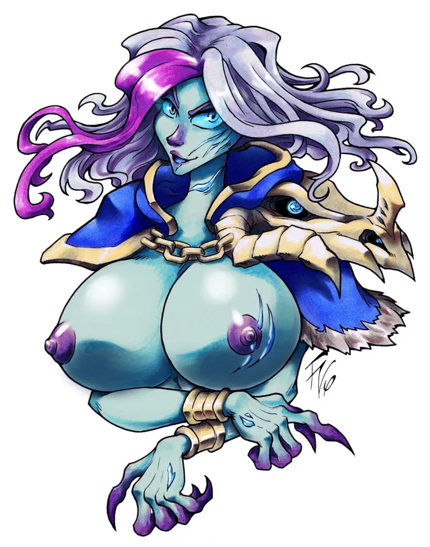 Image 1girls,big_breasts,breasts,female,human,solo,white_hair,multicolored_hair,warcraft,world_of_warcraft,purple_hair,blizzard_entertainment,blue_skin,jaina_proudmoore,transparent_background,human_(world_of_warcraft),death_knight,frost_lich_jaina,hallowgazer