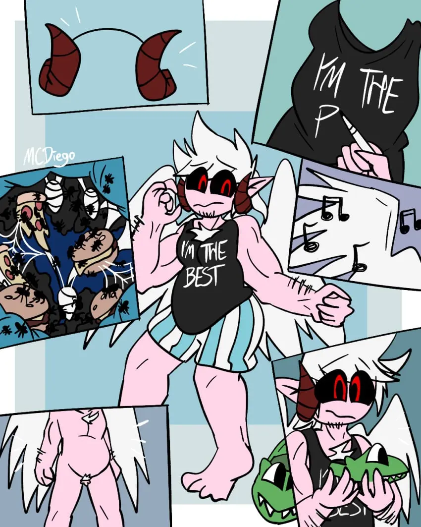 Image red_eyes,white_hair,male,muscular,muscular_male,horns,angel_wings,wings,facial,angel,demon,original,original_character,pointy_ears,xray_view,gay,pecs,insects,oc,tank_top,pink_skin,fat,overweight,beard,black_sclera,majin,tiny_penis,x-ray,muscles,facial_hair,hairy,overweight_male,body_hair,food,burger,cock_vore,urethral_insertion,spider,infestation,awkward,hamburger,information,top,xray,ash_(ashdiary),bbm,dick_vore,mcdiego,penis_vore,pride,swarm