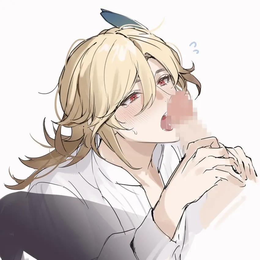 Image blush,red_eyes,cum,cum_in_mouth,licking,licking_penis,male,penis,big_penis,2boys,femboy,male/male,yaoi,blonde_hair,censored,gay,gay_sex,censored_penis,mosaic_censoring,genshin_impact,dick,blowjob,oral_sex,tearing_up,large_penis,tears,blonde_hair_male,twink,gay_male,sucking_penis,gay_blowjob,holding_penis,alhaitham_(genshin_impact),kaveh_(genshin_impact),penis_out,gay_oral,penis_licking