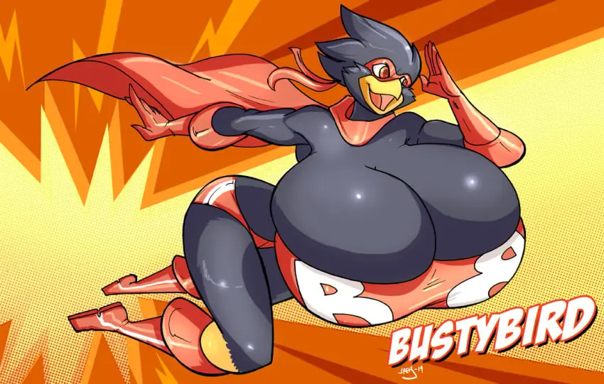 Image big_breasts,breasts,clothed,clothing,female,open_mouth,smile,solo,gloves,bra,tongue,underwear,wide_hips,digital_media_(artwork),happy,headgear,looking_away,feathers,huge_breasts,anthro,text,cape,non-mammal_breasts,english_text,partially_clothed,avian,beak,bird,handwear,corvid,corvus_(genus),crow,oscine,passerine,hyper,mask,superhero,jaeh,raised_arm,busty_bird,2014
