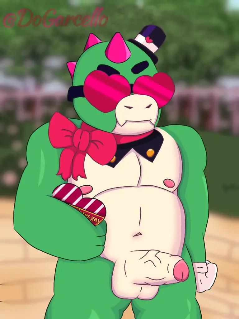 Image male,penis,big_penis,muscular,muscular_male,male_only,gay,cute,romantic,brawl_stars,love,dinosaur,buzz_(brawl_stars),candy,chocolate,heart_glasses,dogarcello
