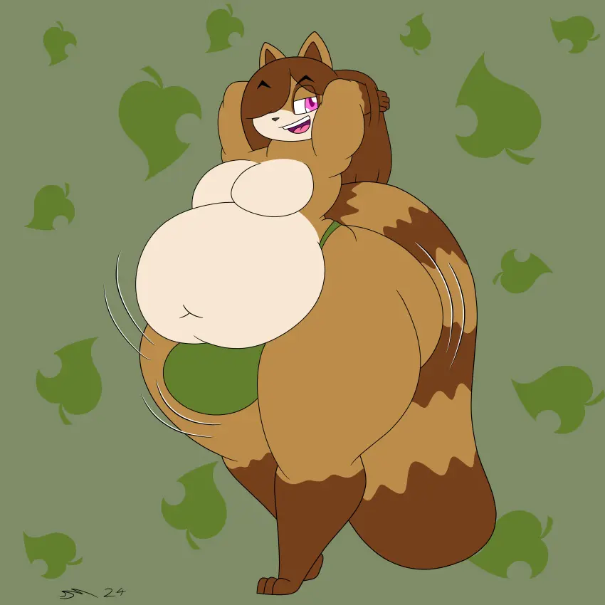 Image clothing,hi_res,male,underwear,anthro,tan_body,pink_eyes,absurd_res,canid,canine,fur,mammal,thong,tanuki,brown_fur,tan_fur,brown_body,overweight,green_clothing,overweight_male,raccoon_dog,overweight_anthro,green_underwear,dirtymac,clone_breeding,green_thong,norithics_kusemurai