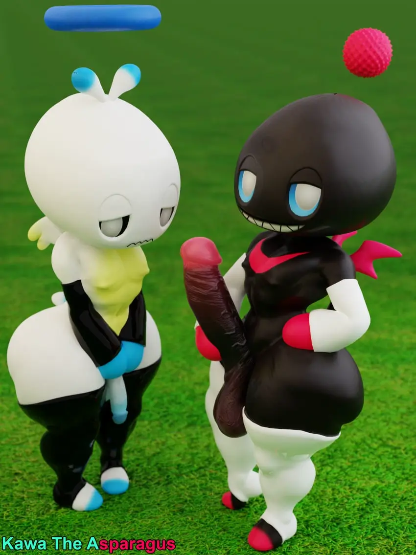 Image blush,clothing,hi_res,looking_at_viewer,nipples,simple_background,smile,gloves,male,penis,tail,ass,big_butt,big_penis,thick_thighs,duo,erection,humanoid,humanoid_penis,digital_media_(artwork),balls,huge_cock,wings,text,halo,absurd_res,self_upload,big_balls,footwear,genitals,multicolored_body,two_tone_body,black_body,3d_(artwork),english_text,huge_balls,legwear,white_body,sega,sonic_(series),sonic_the_hedgehog_(series),humanoid_genitalia,non-human,handwear,armwear,toony_face,non-human_only,multicolored_penis,chao_(sonic),dark_chao,hero_chao,kawa_the_asparagus