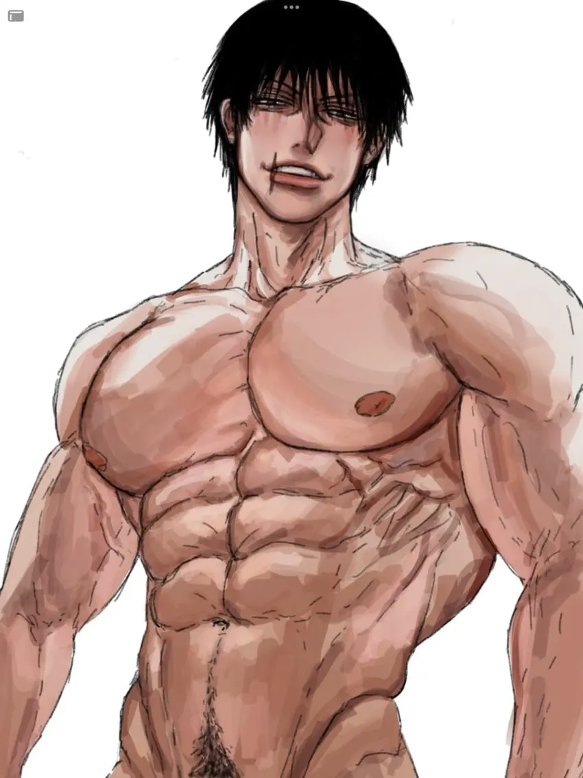 Image solo,1boy,male,muscular,muscular_male,male_only,solo_male,abs,jujutsu_kaisen,tagme_(artist),toji_fushiguro,nobio__noname