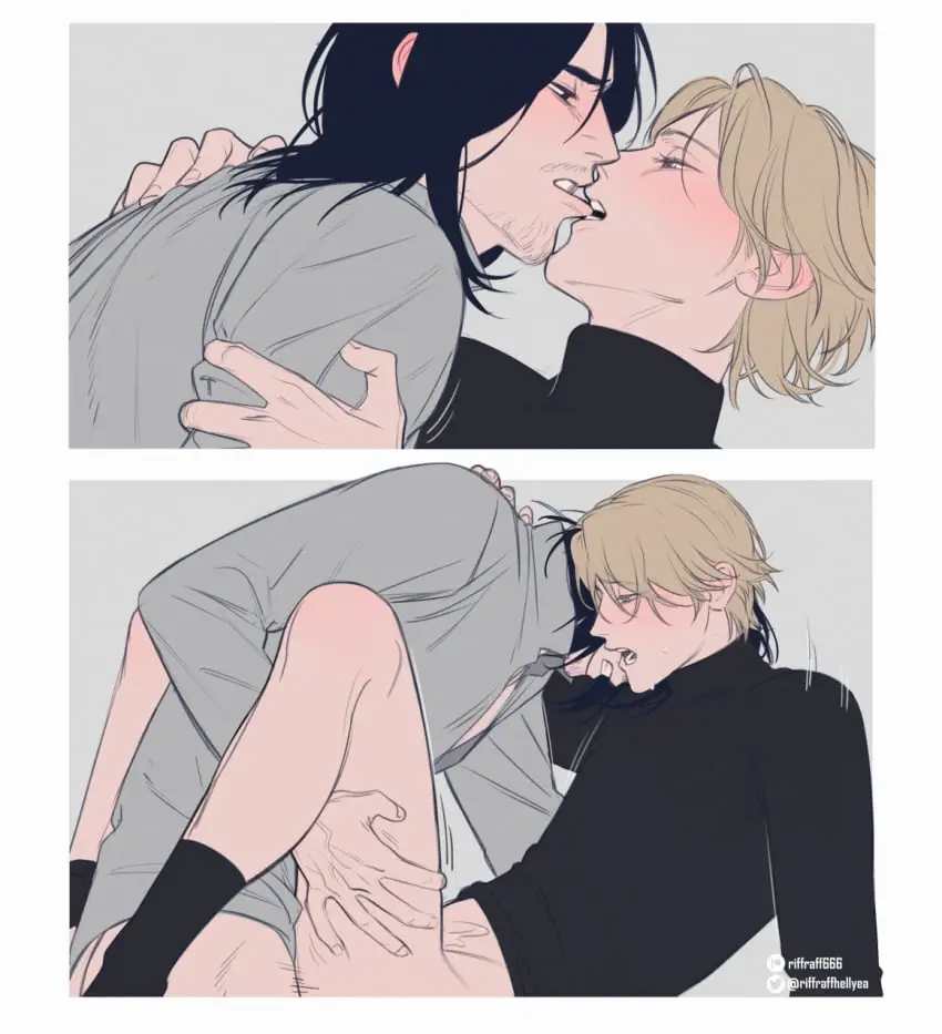 Image blush,male,sweat,biting_lip,2boys,anal,male/male,male_only,yaoi,artist_name,tagme,gay,bottomless,gay_male,facial_hair,no_visible_genitalia,johan_liebert,kenzo_tenma,monster_(manga),riffraff,riffraffhellyea