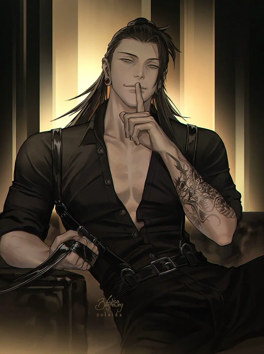 Image solo,1boy,male,muscular,muscular_male,male_only,solo_male,jujutsu_kaisen,tagme_(artist),suguru_geto,artofzolaida