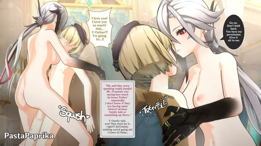 Image 1girls,female,1boy,male,sex,milf,censored,mature_female,genshin_impact,3d,english_text,mature,text_bubble,freminet_(genshin_impact),arlecchino_(genshin_impact),step-incest,stepmother,inseki,stepmother_and_stepson,stepson,pastapaprika