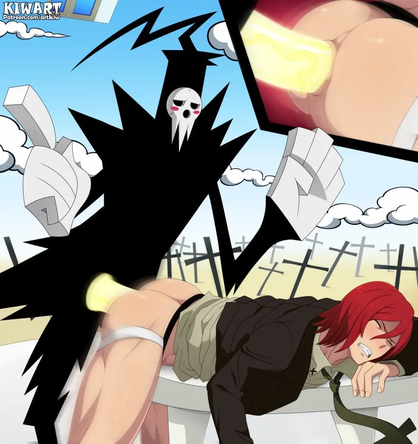 Image male,penis,ass,big_penis,sex,muscular,muscular_male,anal,anal_sex,male/male,male_only,yaoi,gay,gay_sex,penetration,bara,gay_anal,soul_eater,kiwart,shinigami_sama,spirit_albarn