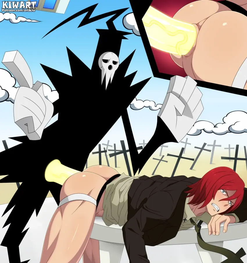Image male,penis,ass,big_penis,sex,muscular,muscular_male,anal,anal_sex,male/male,male_only,yaoi,gay,gay_sex,penetration,bara,gay_anal,soul_eater,kiwart,shinigami_sama,spirit_albarn