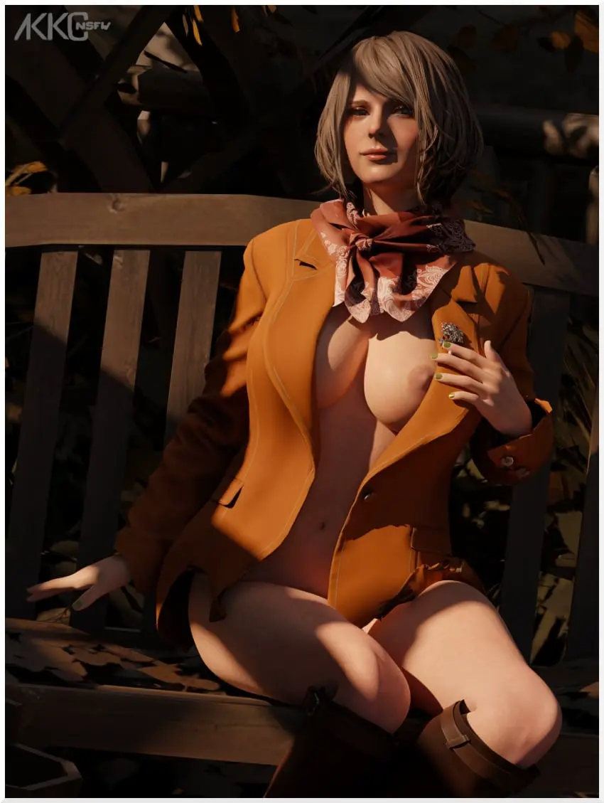 Image 1girls,female,female_only,light-skinned_female,light_skin,solo,female_focus,wide_hips,blonde_hair,busty,3d,hourglass_figure,capcom,resident_evil,ashley_graham,ashley_graham_(ella_freya),resident_evil_4,resident_evil_4_remake,akkonsfw
