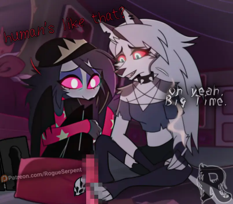 Image female,female_only,furry,feet,foot_fetish,demon,sex_toy,dildo,helluva_boss,loona_(helluva_boss),footjob,feet_together,foot_play,octavia_(helluva_boss),feet_on_penis,rogueserpent