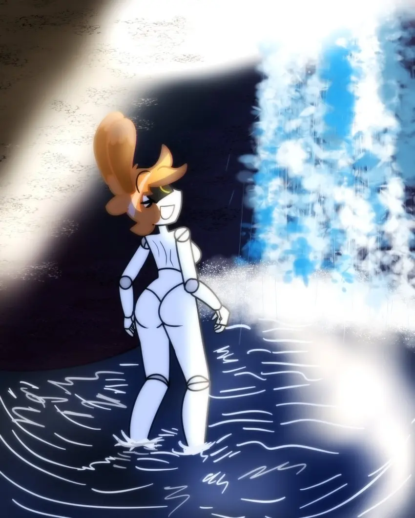 Image 1girls,breasts,female,nude,ass,water,tagme,nature,robot,sym_(hornyplanters)