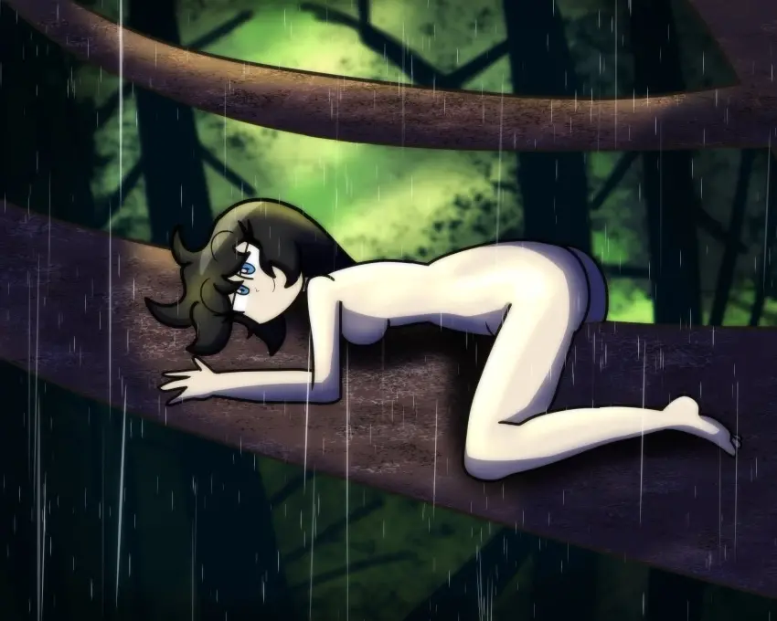 Image 1girls,breasts,female,black_hair,nude,ass,tagme,dark_hair,nature,rain,hornyplanters,camilla_(hornyplanters),emily_(hornyplanters)