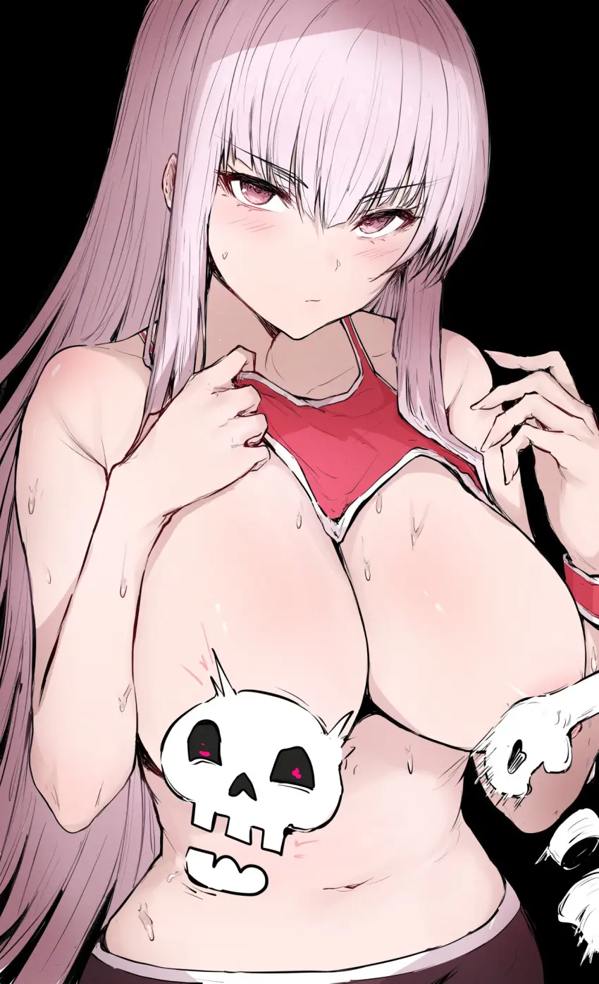 Image breasts,female,large_breasts,long_hair,virtual_youtuber,covered_nipples,pink_hair,hololive,cute,hololive_english,hololive_myth,mori_calliope,neutral_expression,sakiya