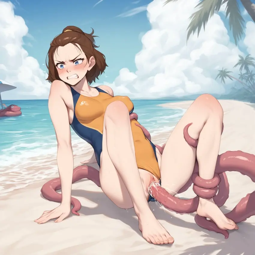 Image 1girls,blush,female,pussy,beach,ai_generated,swimsuit,vaginal_penetration,swimsuit_aside,tentacle,tentacle_rape,angry,avatar_legends,avatar_the_last_airbender,earth_kingdom,nonbender,kxy,upscaled,tentacle_grab,suki,torn_swimsuit