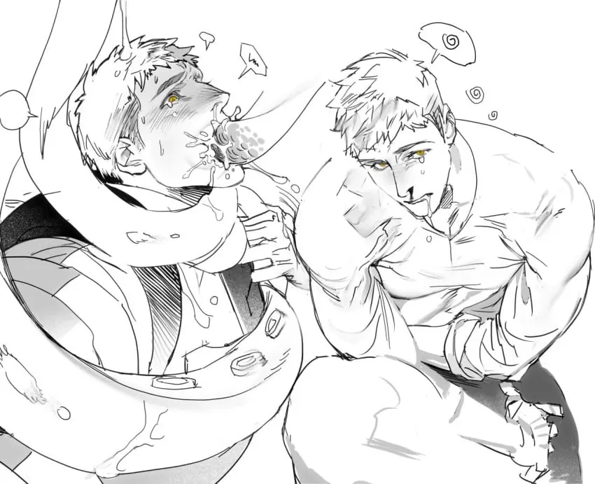Image looking_at_viewer,simple_background,white_background,1boy,cum_drip,cum_in_mouth,cum_on_face,male,short_hair,yellow_eyes,yaoi,drooling,monster,parted_lips,sitting,gay,saliva,blood,tentacle,tentacle_sex,upper_body,multiple_views,interspecies,male_focus,tears,nosebleed,cum_on_hair,cum_swallow,interspecies_sex,armor,tentacle_in_mouth,spot_color,dungeon_meshi,laios_touden,tentacles,tentacle_monster,tentacle_on_male,tentacles_on_male,cum_shot,tentacles_around_arms,cum_drinking,cum_dripping_down_chin,tentacle_bondage,blue_octopus12,tentacle_cum