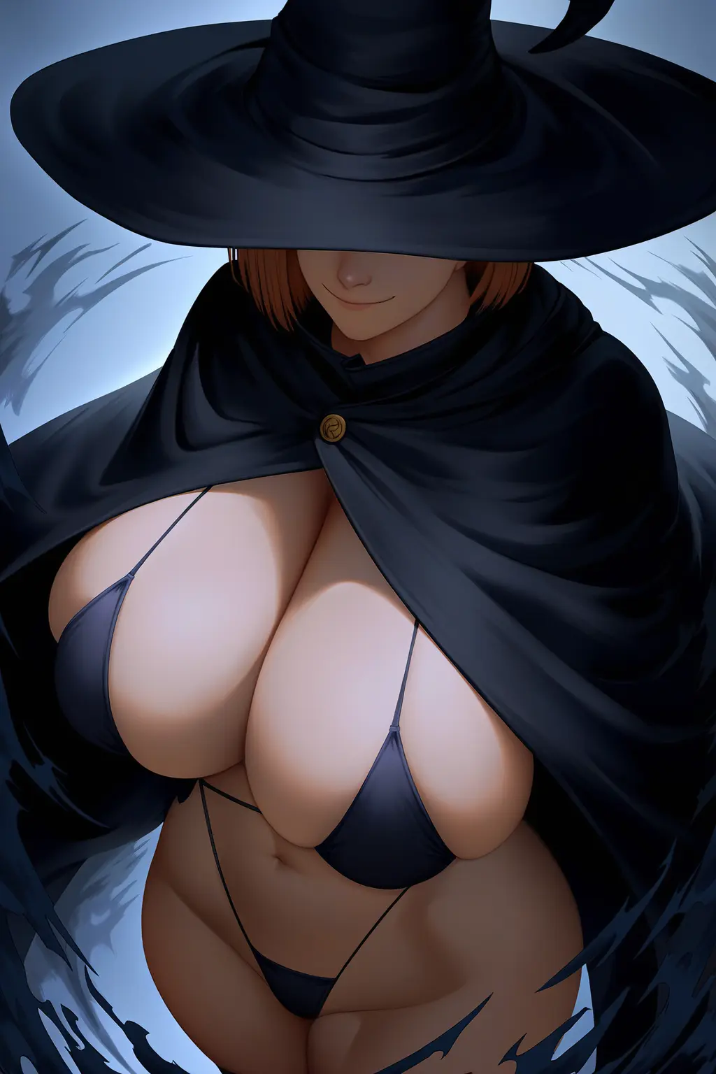 Image 1girls,big_breasts,breasts,female,large_breasts,smile,solo,standing,short_hair,bikini,thick_thighs,thighs,voluptuous,wide_hips,hips,ai_generated,belly,belly_button,cleavage,huge_breasts,2d,breasts_bigger_than_head,voluptuous_female,curvy,curvy_body,curvy_female,curvy_figure,brown_hair,hourglass_figure,cape,alternate_breast_size,curvaceous,witch_hat,ai_assisted,jujutsu_kaisen,kugisaki_nobara,facing_viewer,curvaceous_body,curvaceous_female,curvaceous_figure,witch,obscured_eyes,source,manah_(artist)
