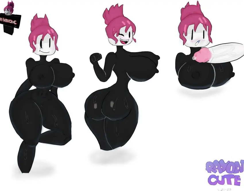 Image 1girls,2023,big_breasts,blush,breasts,female,female_only,solo,1boy,male,penis,thick_thighs,solo_female,solo_focus,tagme,thick_ass,absurd_res,dick,black_body,disembodied_penis,rayon_cute,roblox,robloxian,reference_image,black_suit,guest_(roblox),reupload,2023s,dick_on_chest,hot_pink_hair