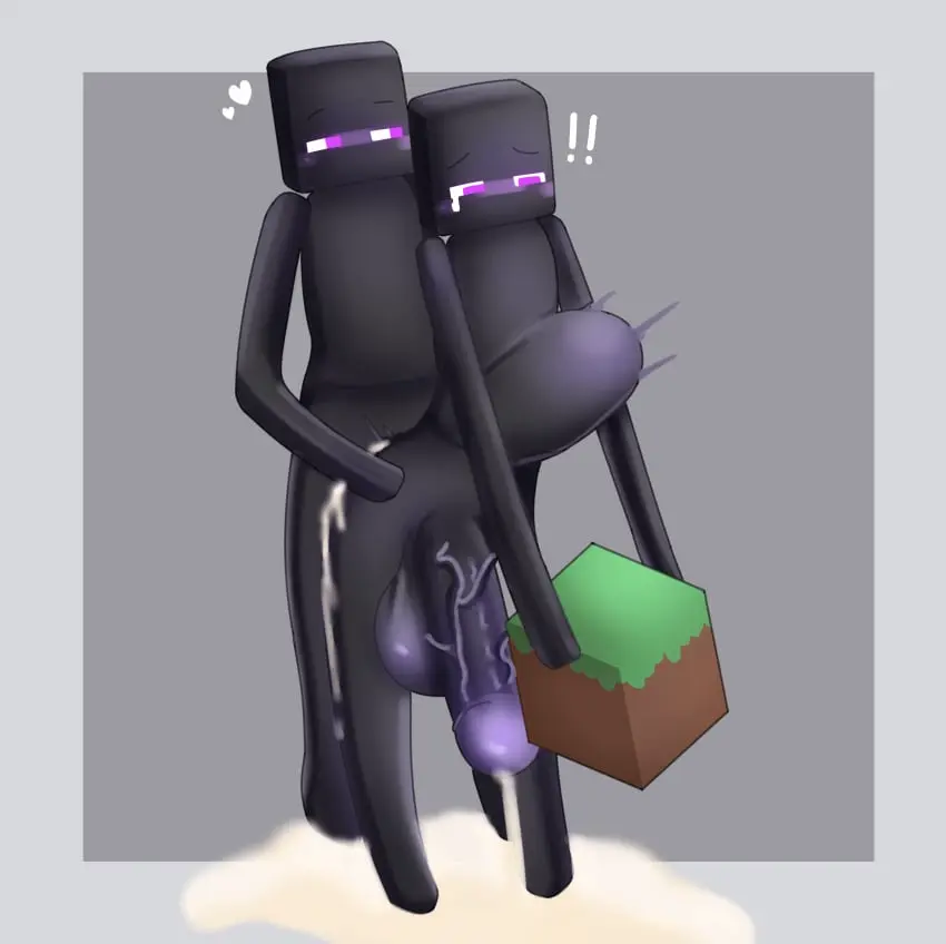 Image cum,male,penis,big_penis,sex,2boys,male_only,balls,cum_inside,minecraft,big_balls,hyper_balls,hyper_penis,cum_puddle,cutetory,enderman
