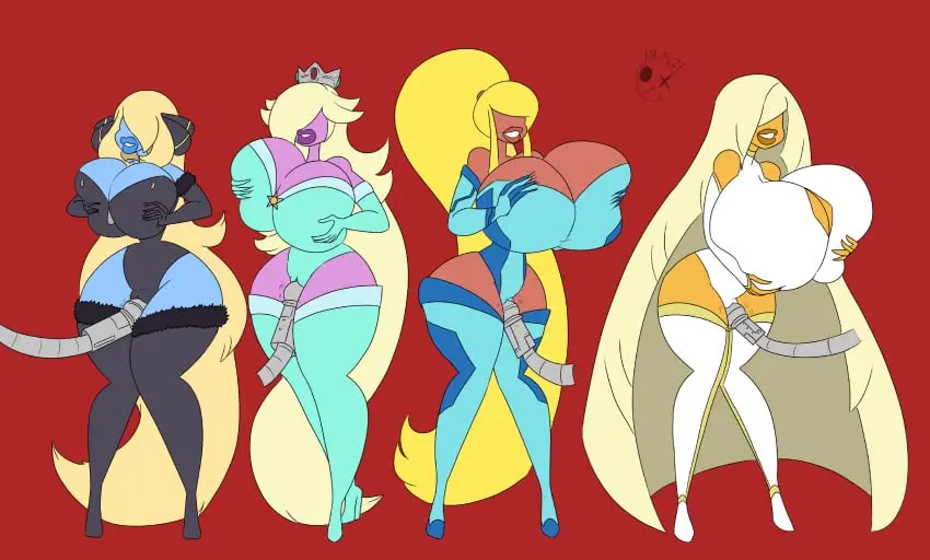 Image breasts,female,simple_background,standing,pokemon,huge_breasts,purple_skin,blonde_hair,mario_(series),nintendo,red_skin,princess,femsub,full_body,orange_skin,cynthia_(pokemon),transformation,crossover,blue_skin,metroid,samus_aran,lusamine_(pokemon),pokemon_sm,pokemon_dppt,bimbofication,alternate_species,princess_rosalina,tech_control,happy_trance,zero_suit,zero_suit_samus,da-fuze,lordebonfuze,smoochbo
