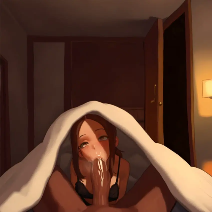Image 1girls,brown_eyes,female,human,1boy,black_hair,cum_in_mouth,male,oral,penis,straight,bra,big_penis,uncensored,erection,fellatio,dark-skinned_male,dark_skin,interracial,ai_generated,drool,huge_cock,partial_male,veiny_penis,couple,brown_hair,blowjob,oral_sex,male_pov,erect_penis,shaved_crotch,duo_focus,cheating,netorare,ntr,rolling_eyes,:>=,blowjob_face,brunette_hair,absurdly_large_cock,cheating_wife,black_bra,mouth_full_of_cock,exhibitionism,cheating_(relationship),blanket,cheating_girlfriend,blowjob_only,background_character,under_covers,anime_nose,hidden_sex,mouth_shot,blowjob_pov,hairless_penis,blackedgens,rizdraws_(ai_style),eager_blowjob,karakai_jouzu_no_takagi-san,takagi-san,under_the_covers