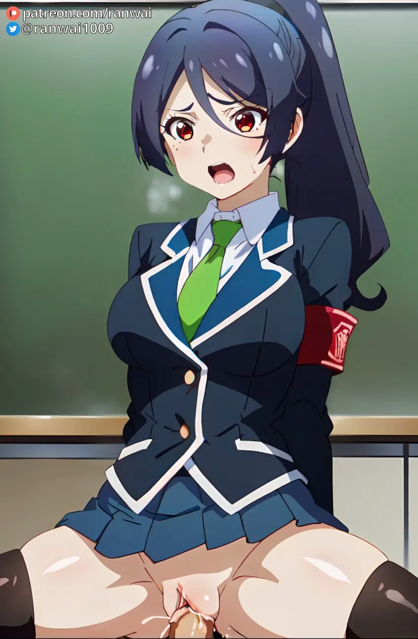 Image blush,breasts,female,large_breasts,red_eyes,blue_hair,sex,thighs,ai_generated,cowgirl_position,stable_diffusion,vaginal_penetration,vaginal_sex,school_uniform,skirt,bondage,breath,anime,ranwai,fully_clothed,tie,classroom,mouth_open,shinomiya_rin,yumemiru_danshi_wa_genjitsushugisha