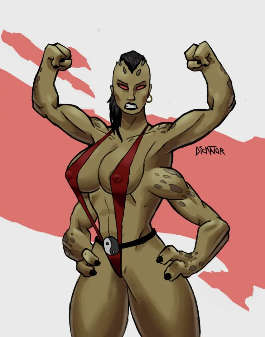 Image big_breasts,breasts,female,muscular,one-piece_swimsuit,big_nipples,angry,skimpy,skimpy_clothes,nipple_outline,abs,nipple_bulge,muscular_female,3_fingers,muscles,muscular_arms,erect_nipples_under_clothes,multi_arm,multi_limb,skimpy_costume,skimpy_outfit,dicktator66,mortal_kombat,midway,midway_games,mortal_kombat_3,skimpy_swimwear,sheeva,shokan,ying_yang_symbol