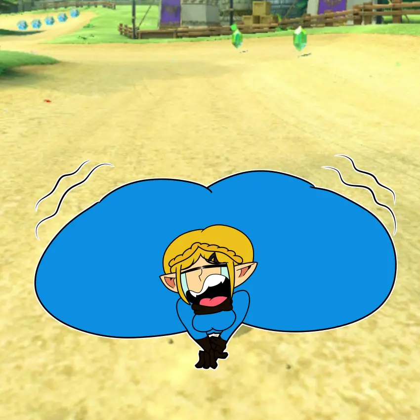 Image clothed,female,female_only,huge_ass,mario_(series),nintendo,public,ass_focus,shortstack,bodysuit,princess_zelda,the_legend_of_zelda,hyper_ass,tears_of_the_kingdom,zelda_(tears_of_the_kingdom),ass_bigger_than_head,mario_kart,teaset_haliley,hyrule,rupee